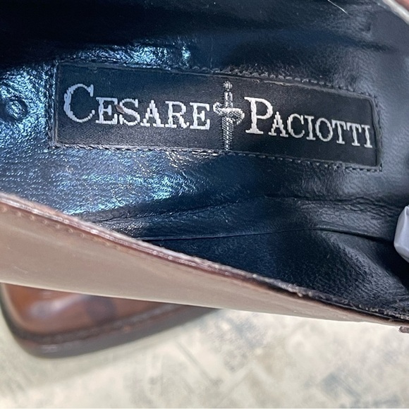 Cesare Paciotti Vintage Brown Oxford Heel Size 37 - Picture 12 of 16